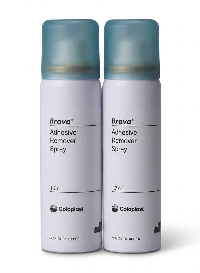 Coloplast Brava Spray Twin Kit (2 Pack) - Painless Removal of Bandages and Medical Barriers | For Sensitive Skin - Image 1